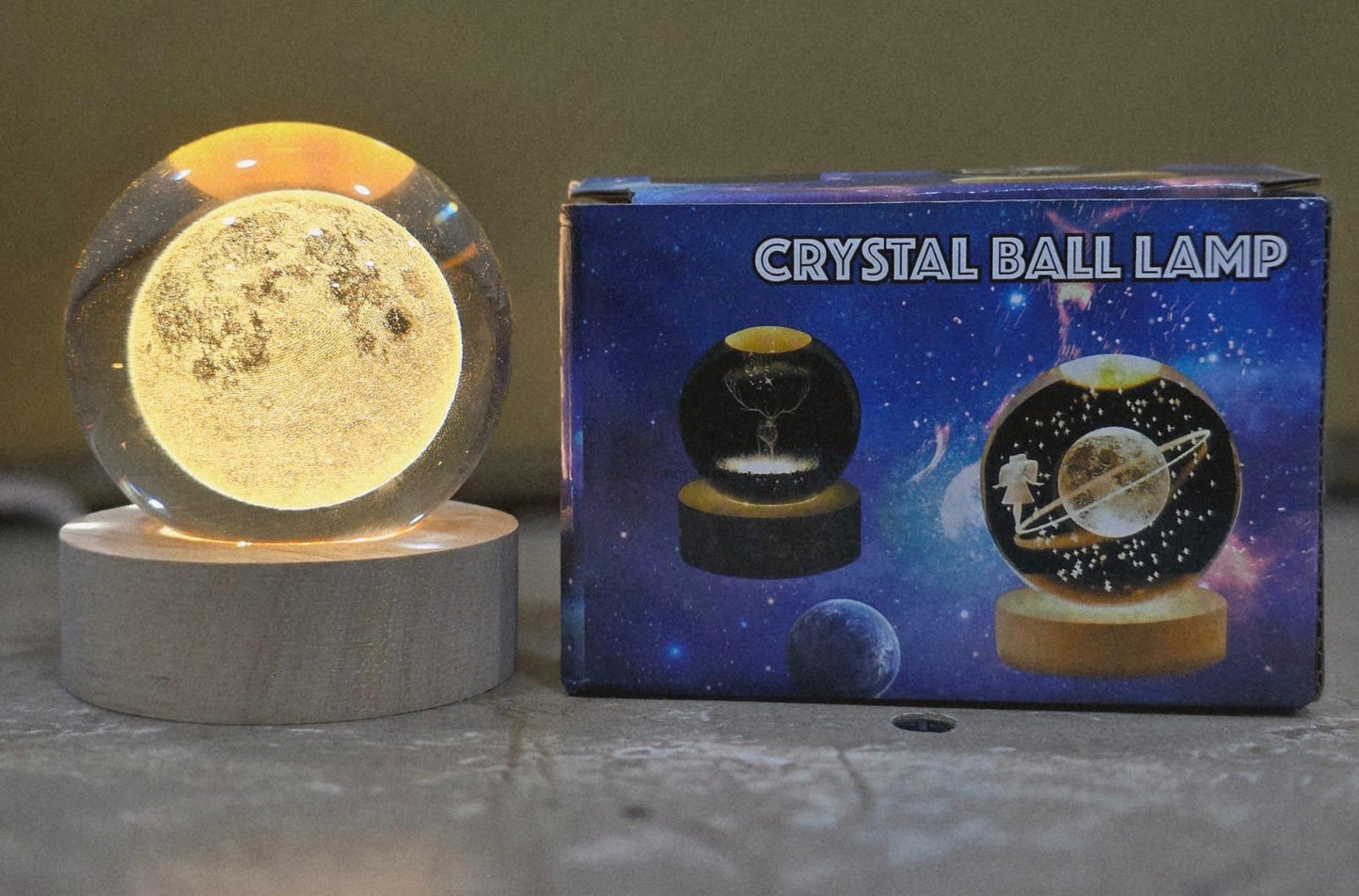 USB LED Galaxy Crystal Ball Lamp