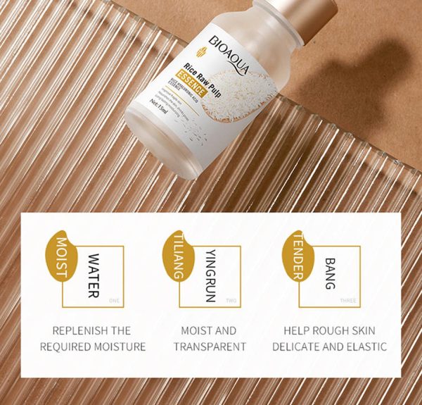 Original Bioaqua Rice Serum Natural Moisturizing Anti Aging Skin Care Face